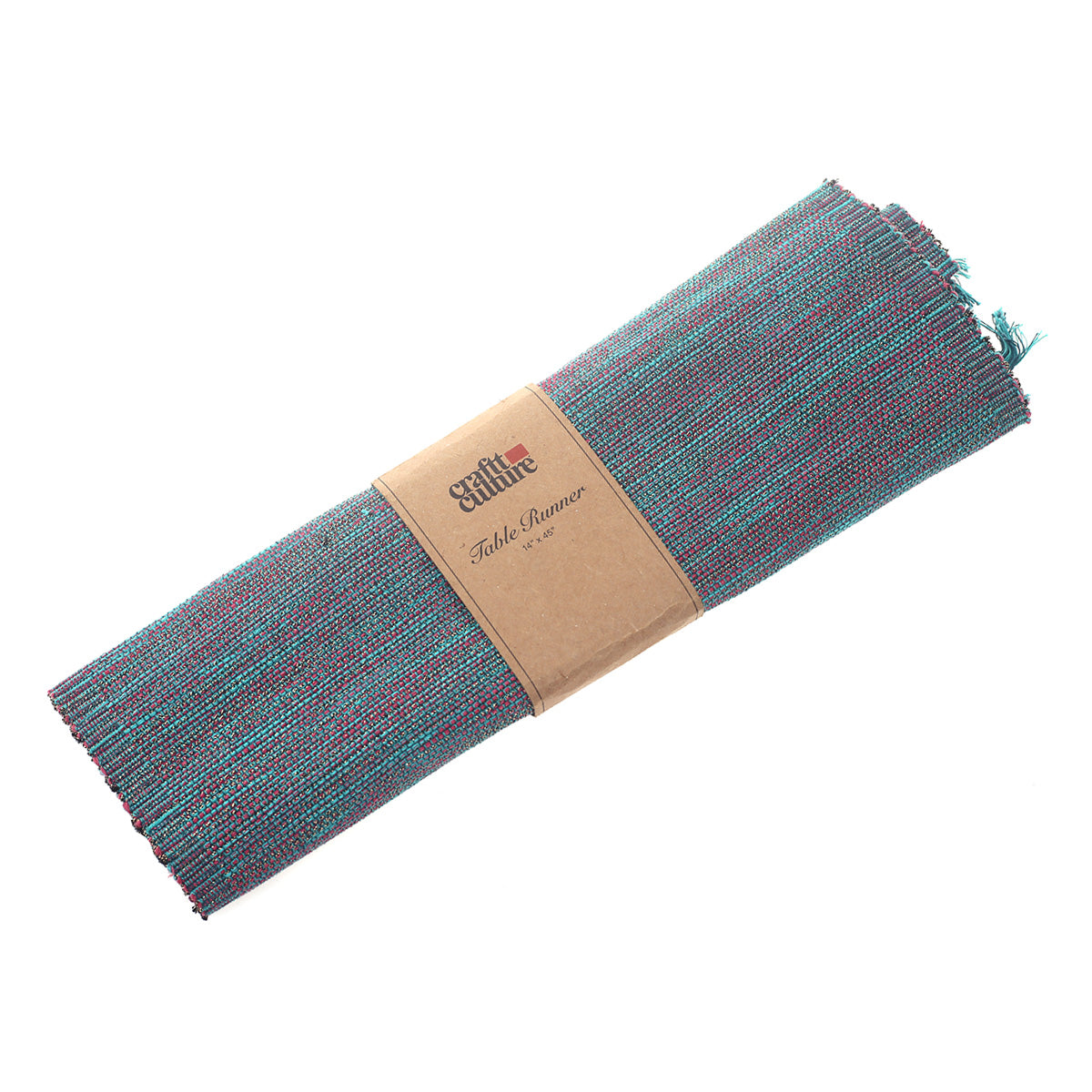 Green Textures Table Runner 14x45" – Woven Tassel Dining Table Runner - Habitt