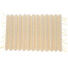 Neutral Weave Bamboo Mat 13x19" – Natural Textured Table & Placemat - Habitt