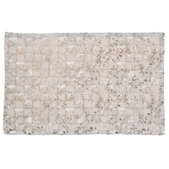 Beige, Brown & Gold Tile Textures Screen Print (Mother of Pearl) Floor Mat 13x19" – Decorative Entrance Mat - Habitt