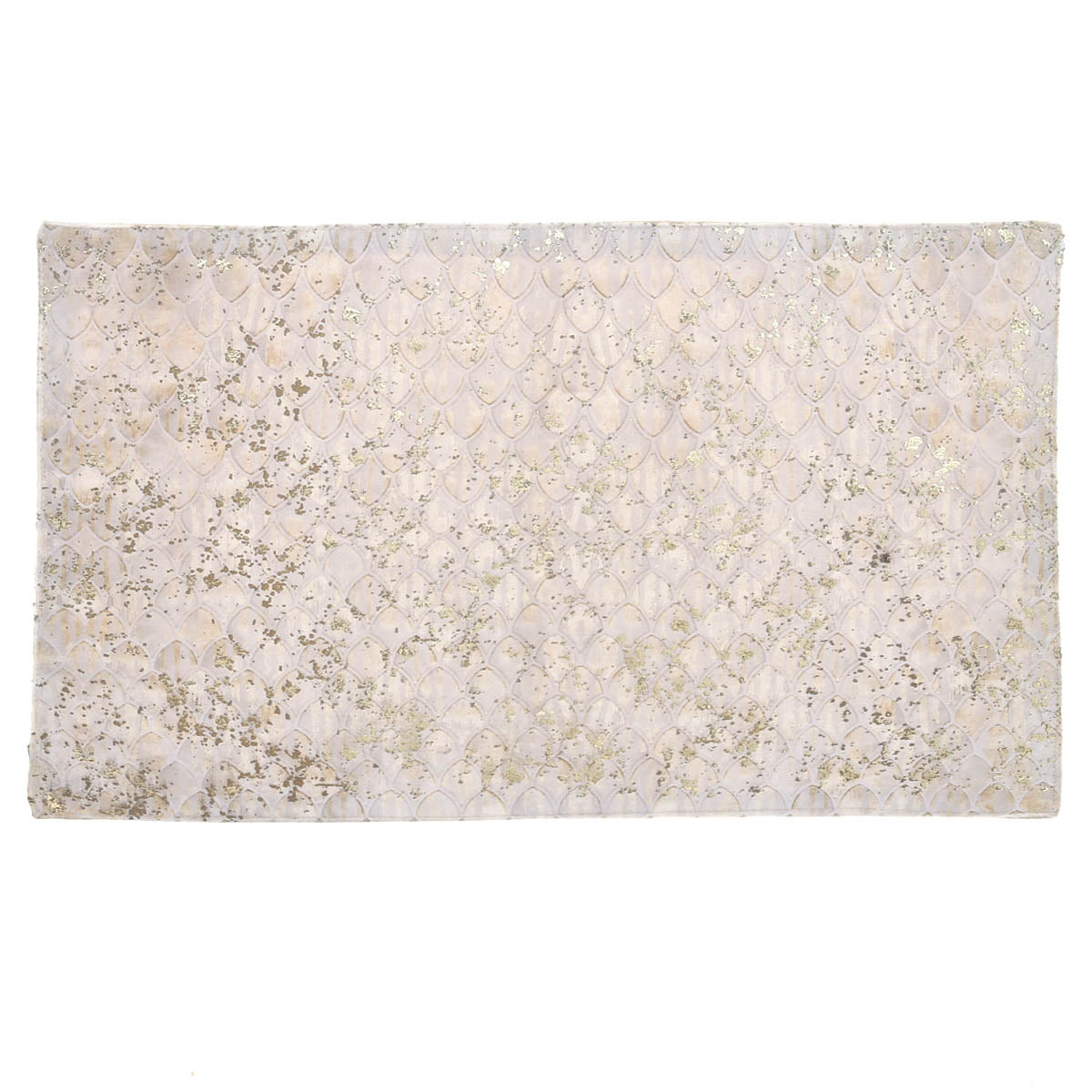 Beige, Brown & Gold Tile Textures Screen Print (Mother of Pearl) Floor Mat 13x19" – Decorative Entrance Mat - Habitt
