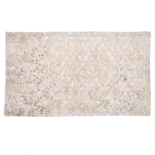 Beige, Brown & Gold Tile Textures Screen Print (Mother of Pearl) Floor Mat 13x19" – Decorative Entrance Mat - Habitt