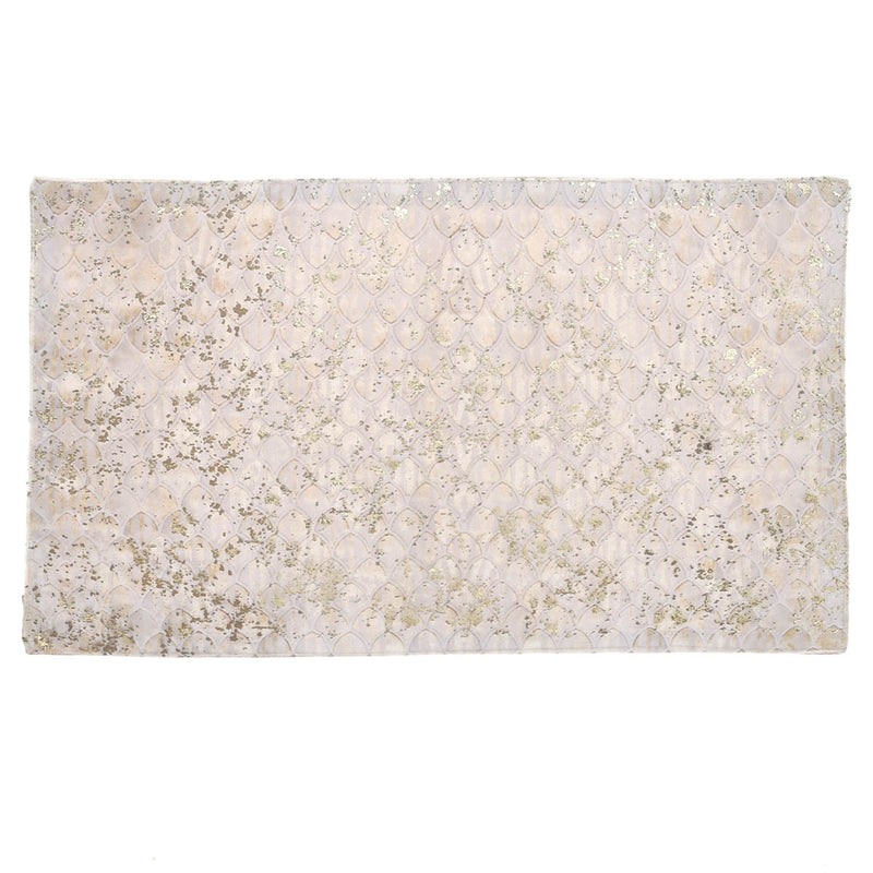 Beige, Brown & Gold Tile Textures Screen Print (Mother of Pearl) Floor Mat 13x19" – Decorative Entrance Mat - Habitt