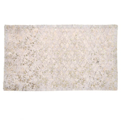 Beige, Brown & Gold Tile Textures Screen Print (Mother of Pearl) Floor Mat 13x19" – Decorative Entrance Mat - Habitt