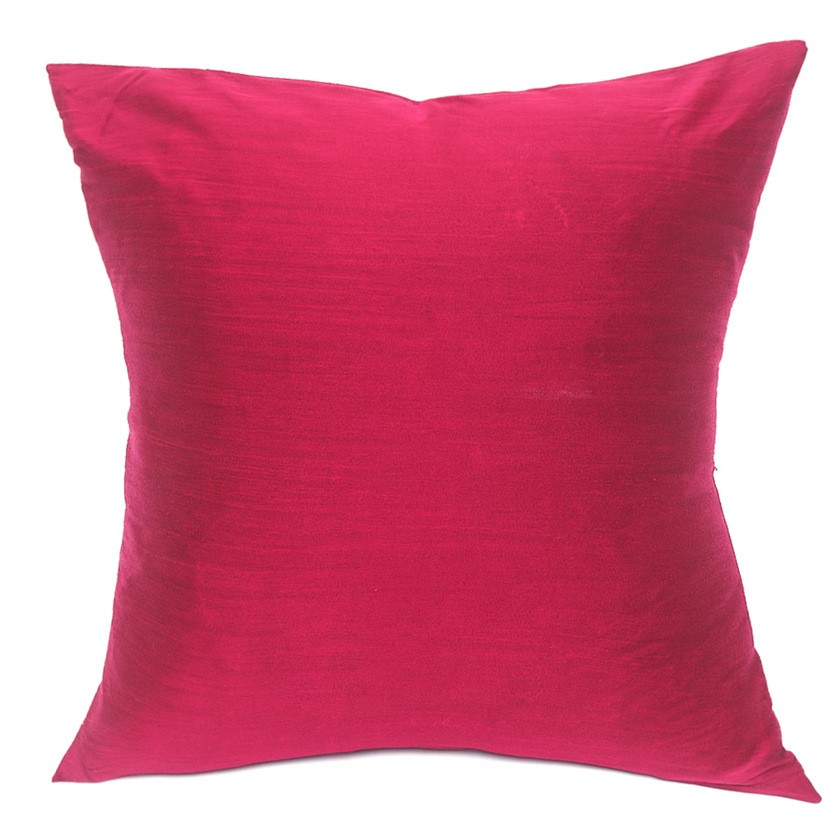 Pink Cotton Silk Cushion Cover 18x18 – Elegant Plain Decorative Throw Pillow for Sofa, Bed & Living Room