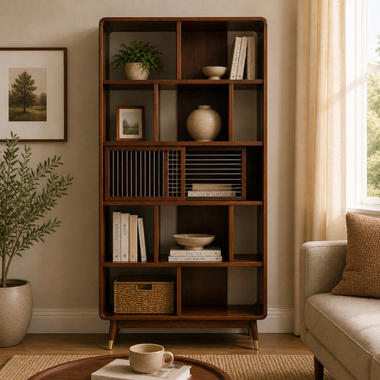 Clara Display Shelf | Modern Wooden Storage & Display Unit - Habitt