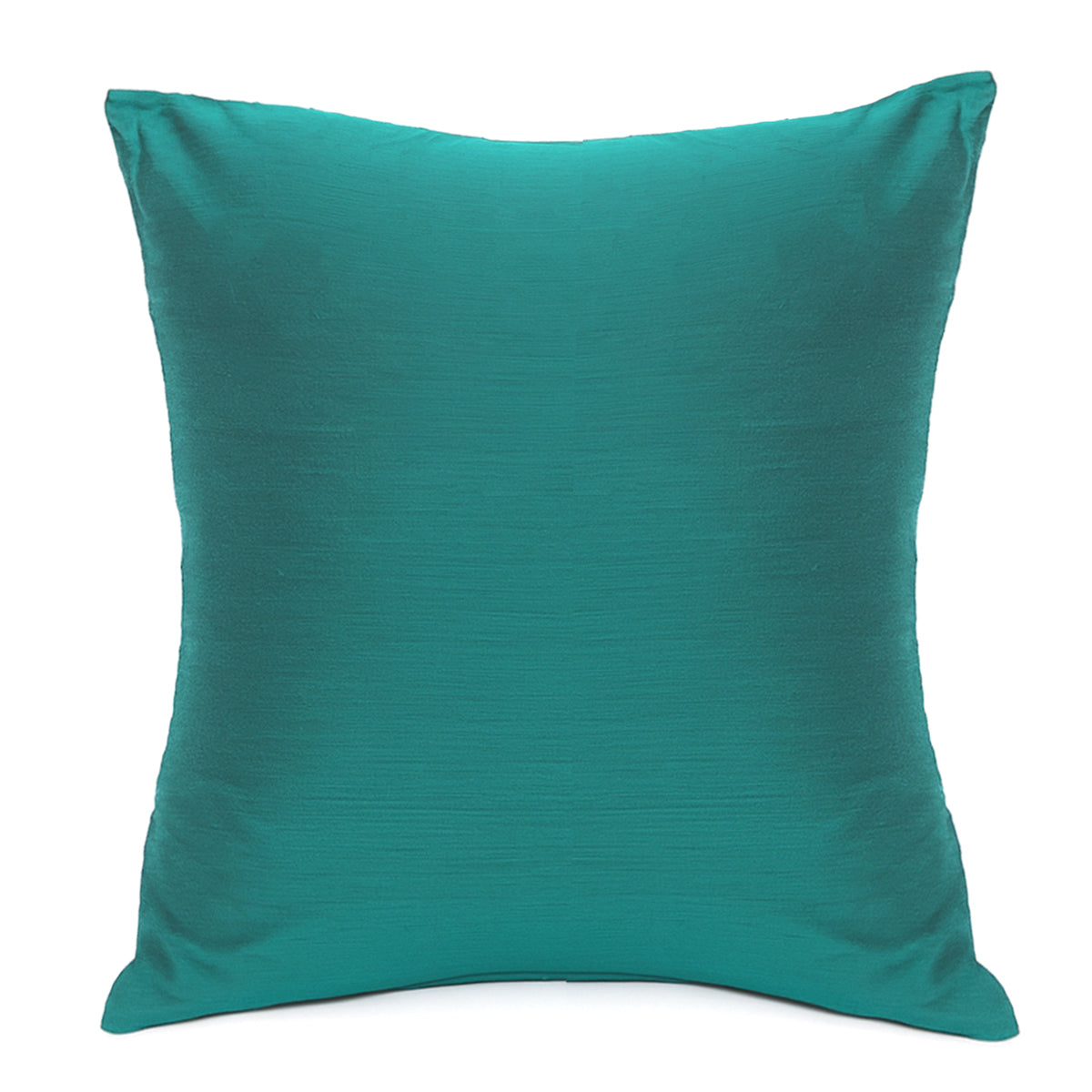 Green Cotton Silk Cushion Cover 18x18 – Elegant Plain Decorative