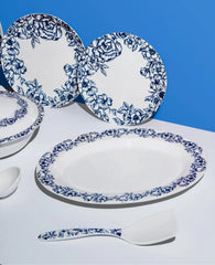 Azure Blossom Dinner Set – Timeless Floral Elegance for Refined Dining (22 / 30 / 43 PCS)