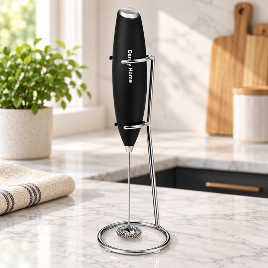 Milk Frother with Metal Stand