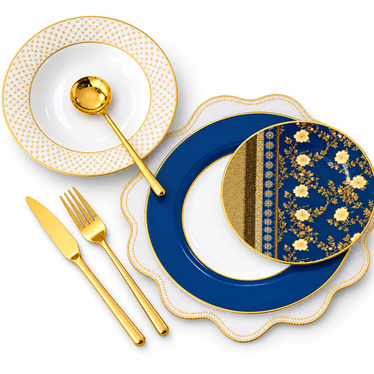 18 PCS Classic Plate Set – Stylish Dinnerware Collection for Every Occasion