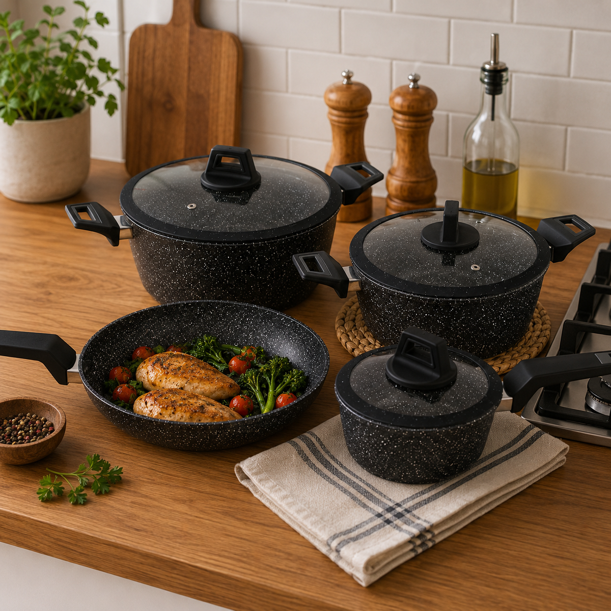 ROYAL FORD 7PCS COOKWARE SET RF9557