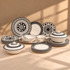 Dinner Set Monochrome Black