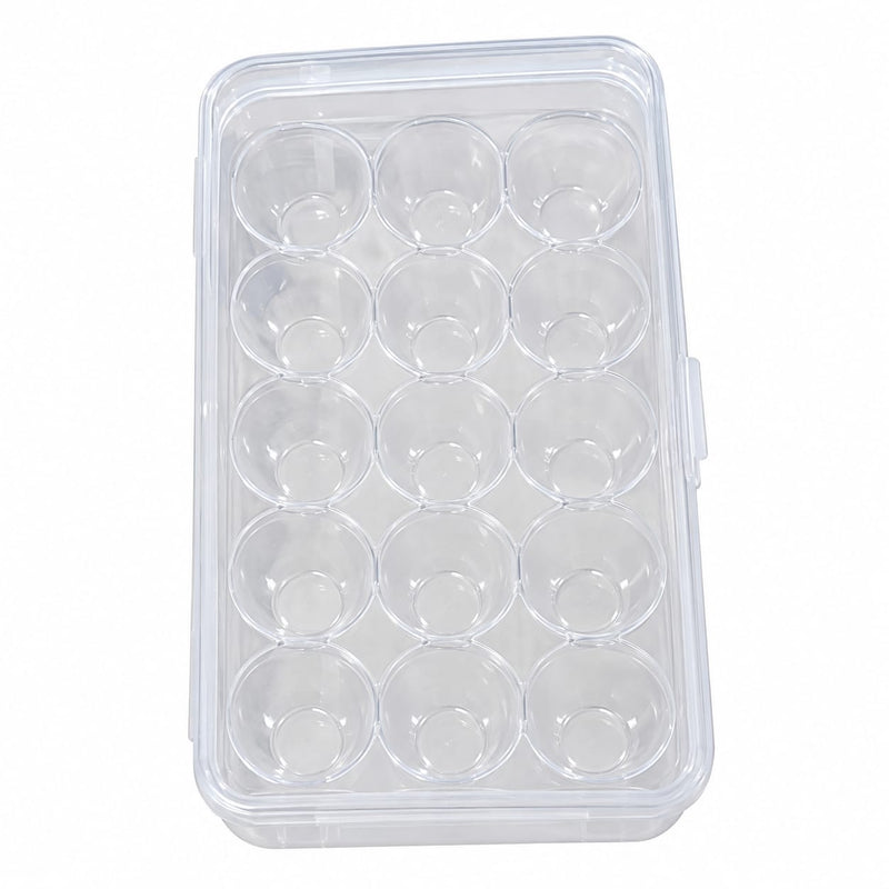 Large Plastic Egg Storage Box with Lid | Stackable Egg Container for Refrigerator