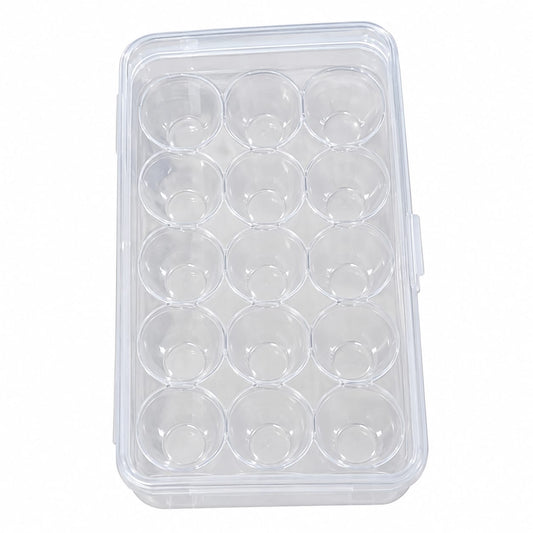 Large Plastic Egg Storage Box with Lid | Stackable Egg Container for Refrigerator