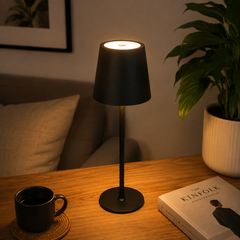 Long Black Metal Table Lamp