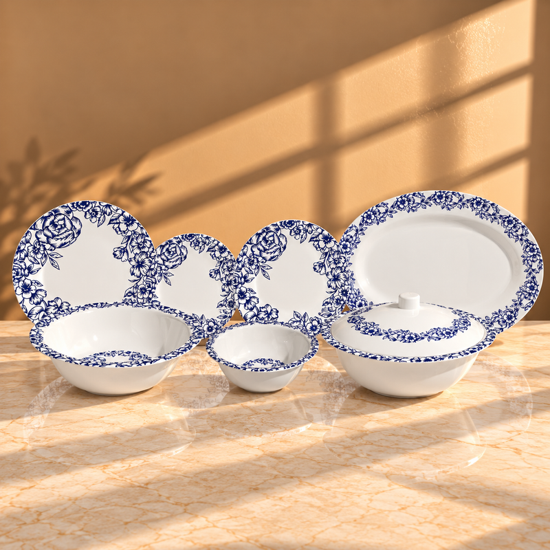 Azure Blossom Dinner Set