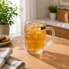 Textured Glass Mug with Handle
