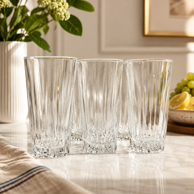 Premium Highball Tumbler Glass 310 ml – Elegant Tall Glass for Water, Juice & Soft Drinks