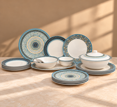 Dinner Set Blue Mosaic