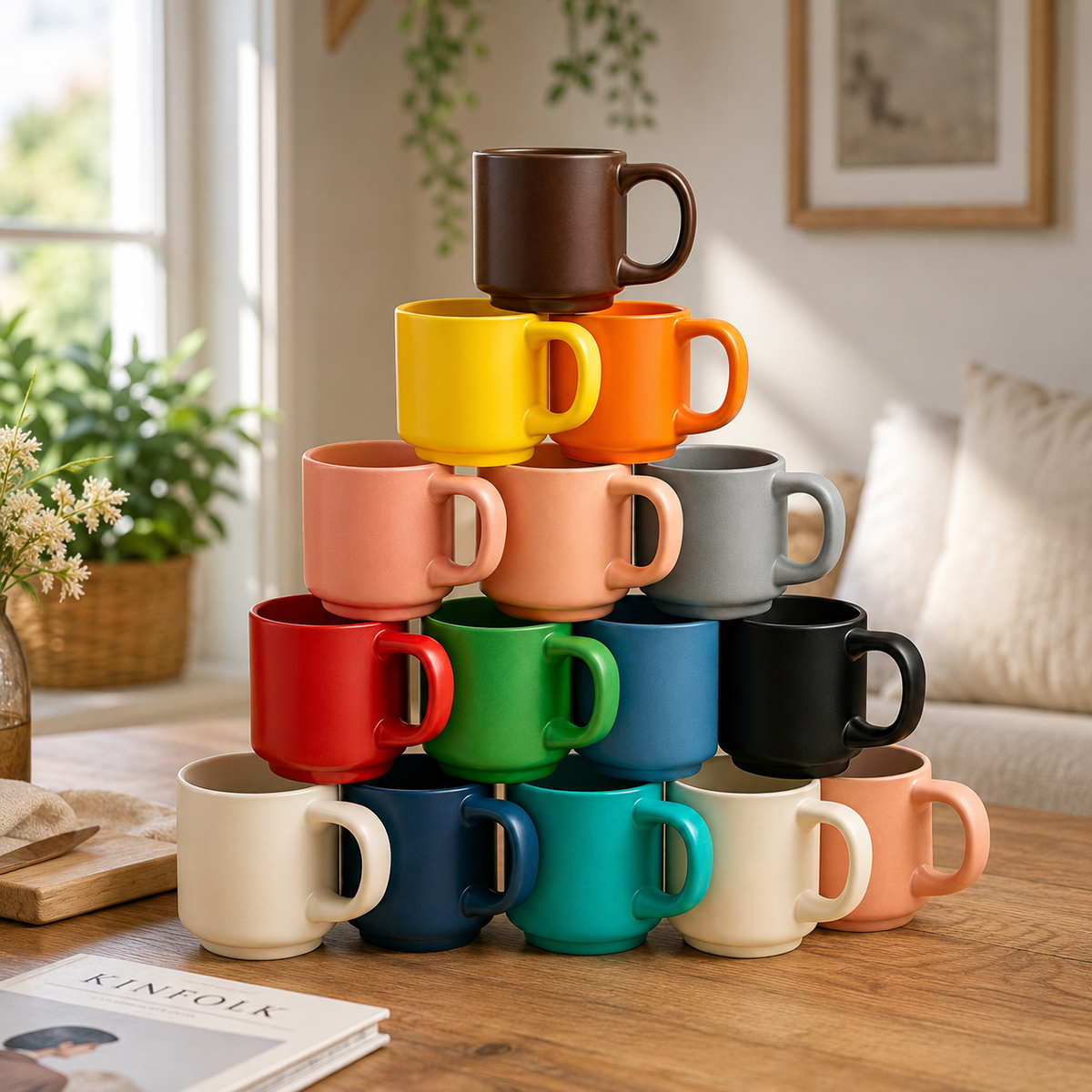 Mini Mugs – Assorted Pack of 6 (Multicolor)