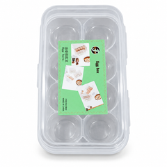 Medium Plastic Egg Storage Box with Lid | Stackable Egg Container for Refrigerator