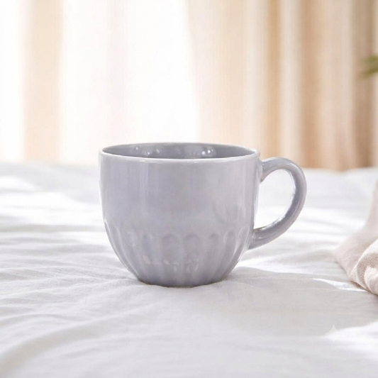 Classic Grey Ceramic Coffee Mug – Gloss Finish Everyday Tea & Coffee Cup