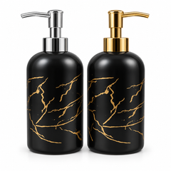 Assorted Soap Dispenser – Black Glossy Marble
