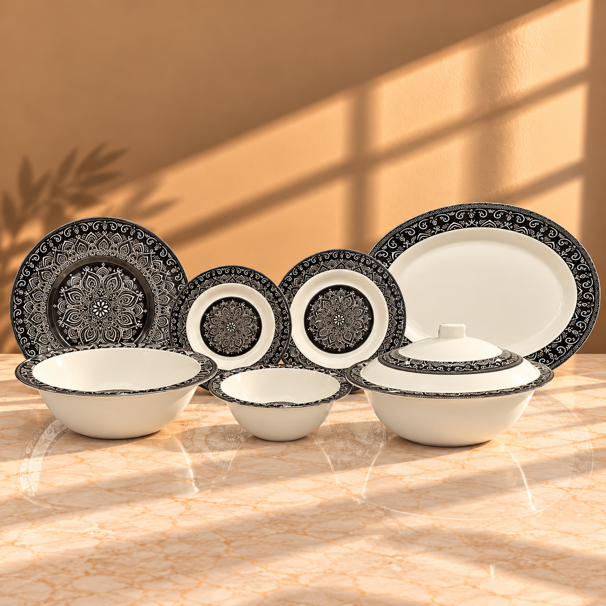 Noir Chic Dinner Set