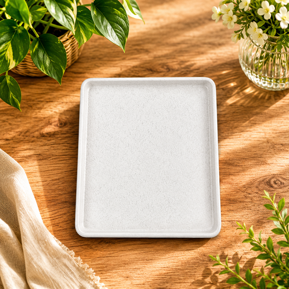 Rectangular Plate White 13"