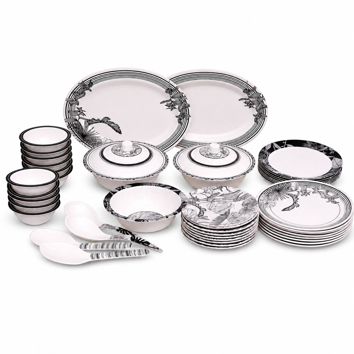 6 Person 30 Pcs Black Forest Dinner Set