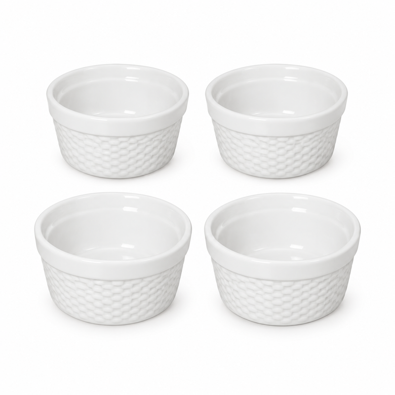 4-Piece Printed Ceramic Bowl Set