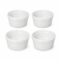 4-Piece Printed Ceramic Bowl Set
