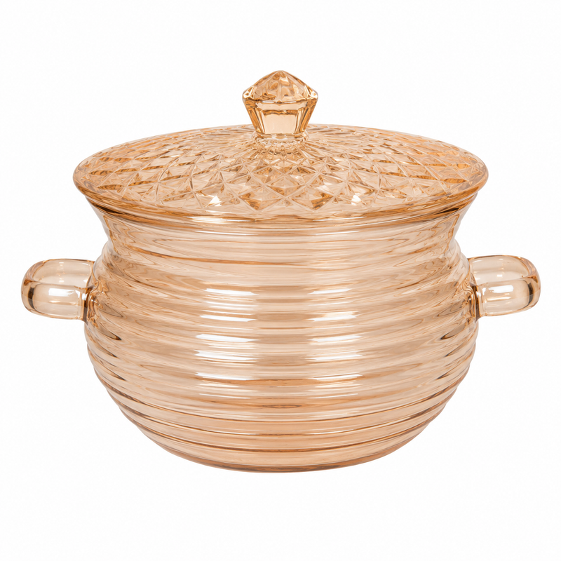 Cooking Pot with Decorative Lid | Glass Cooking Pot