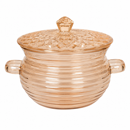 Cooking Pot with Decorative Lid | Glass Cooking Pot