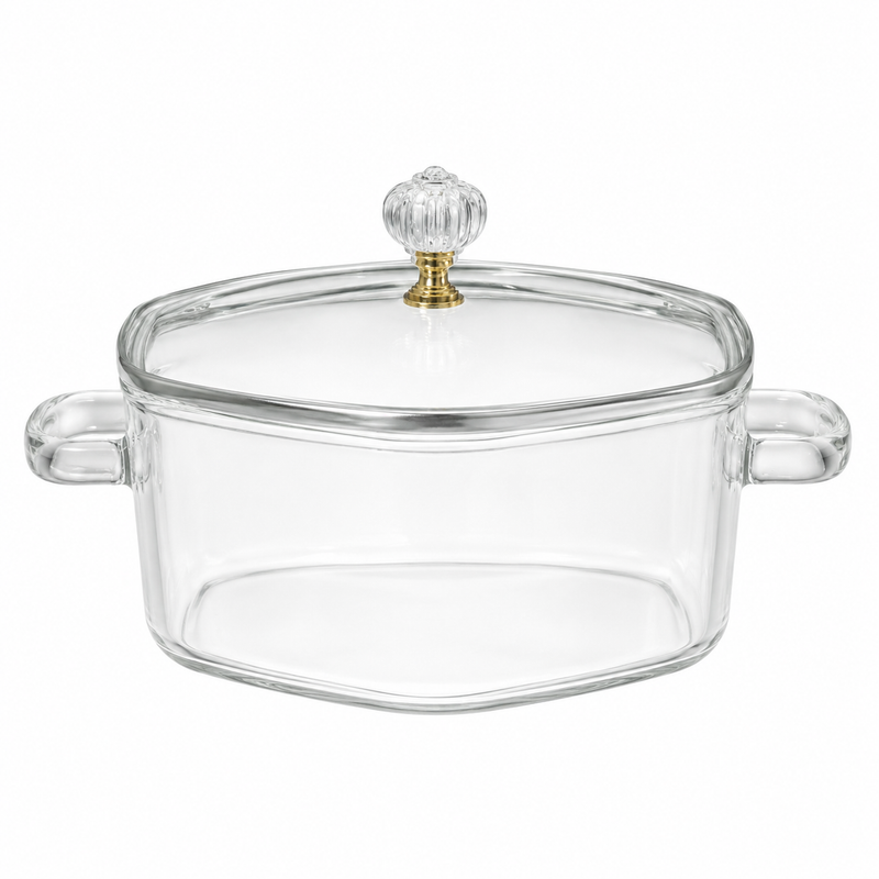 Glass Cooking Pot with Lid | Glass Cooking Pot