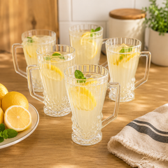 Clear Glass Cup Set – 270ml (Set of 6)