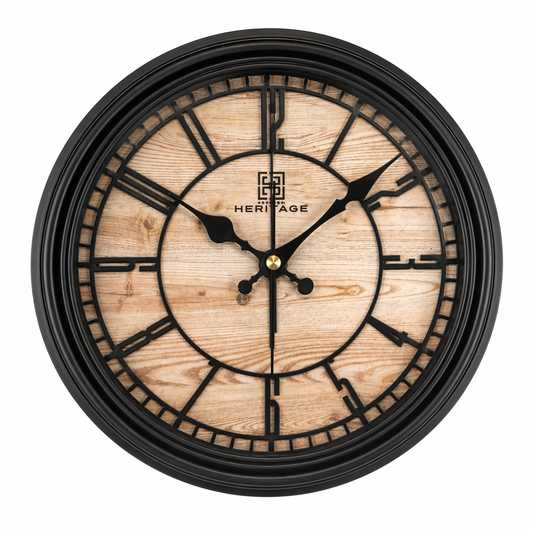 Heritage Vintage Wall Clock 10.75" – Classic Roman Numeral Design - Habitt