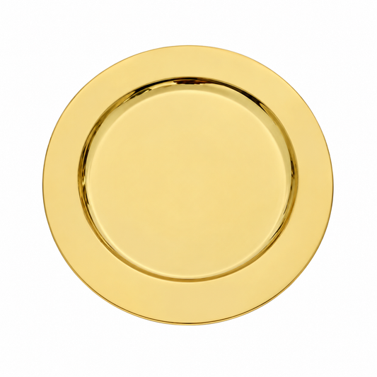 1 Pc Golden Charger Plate