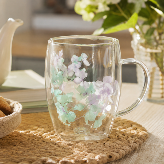 Double Wall Glass Mug – Summer Splash | 350ml