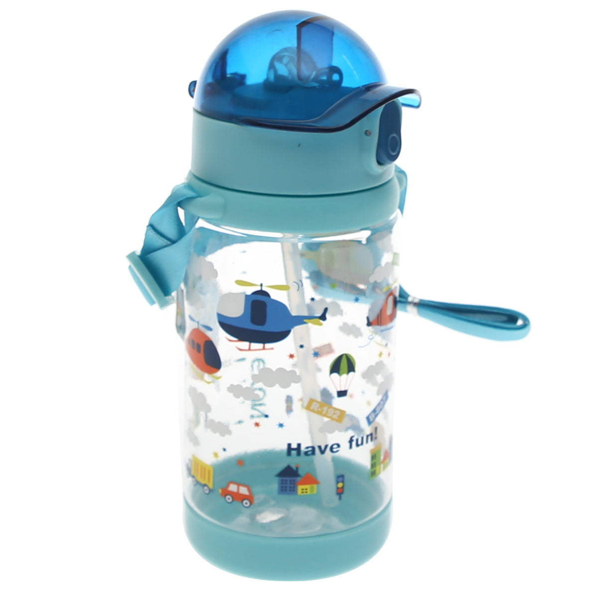 Kids’ Water Bottle with Straw – 500ml Flip‑Top Leak‑Proof Design (Pink, Blue, Yellow)