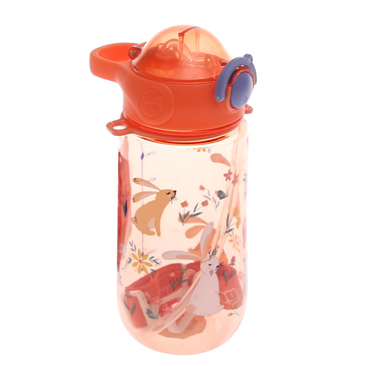 Kids’ Water Bottle with Straw – 500ml Flip‑Top Leak‑Proof Design (Dark Blue, Light Blue, Pink)