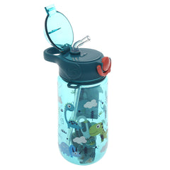 Kids’ Water Bottle with Straw – 500ml Flip‑Top Leak‑Proof Design (Dark Blue, Light Blue, Pink)