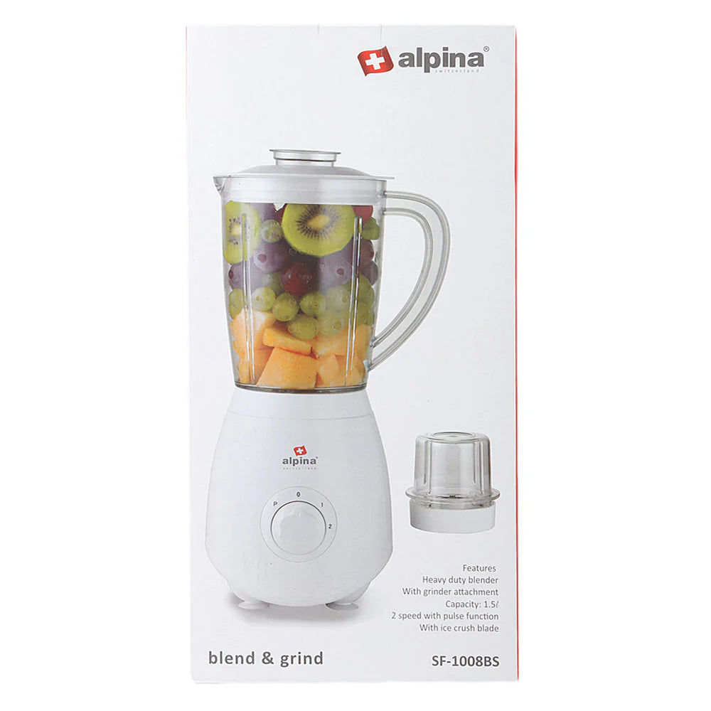 Alpina Blender & Grinder 1.5L – Model SF-1008SB | Blend & Grind Multi-Purpose Blender - Habitt