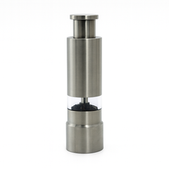 Stainless Steel Pepper & Salt Grinder – Adjustable Ceramic Mill with Transparent Window