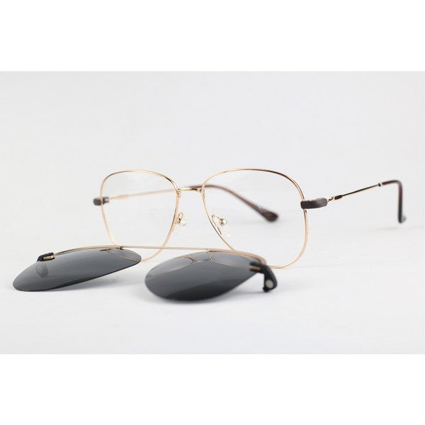 Silhouette 3039 Golden Black Metal Attachment Polarized Dual sunglasses Eyewear