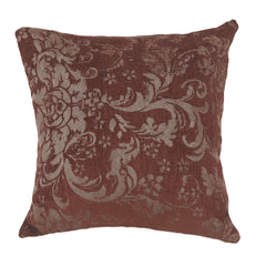 Brown Jacquard Cushion Cover 18x18 – Elegant Decorative Throw Pillow with Floral Pattern for Sofa & Bed