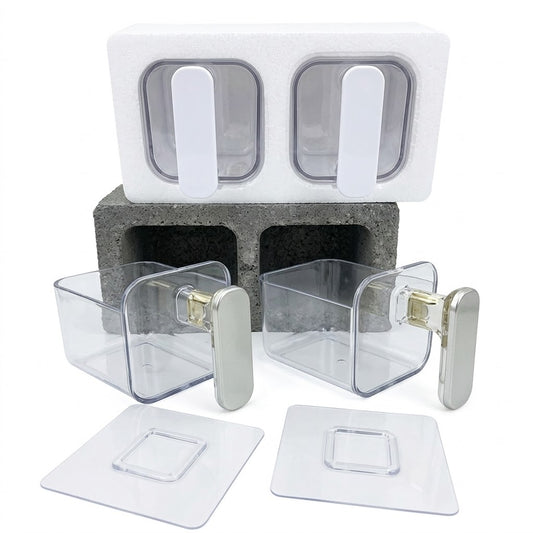 Wall-Mounted Double Seasoning Box Set – Kitchen Spice Storage Organizer (Assorted Colors) - Habitt