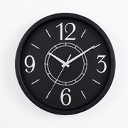 Heritage Bradford Wall Clock 14.5 Inch – Sleek Black Dial with Silver Accents & Modern Heritage Design (Plastic) - Habitt