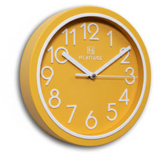 Heritage Wall Clock Fantasy – Yellow Plastic Frame Edition - Habitt