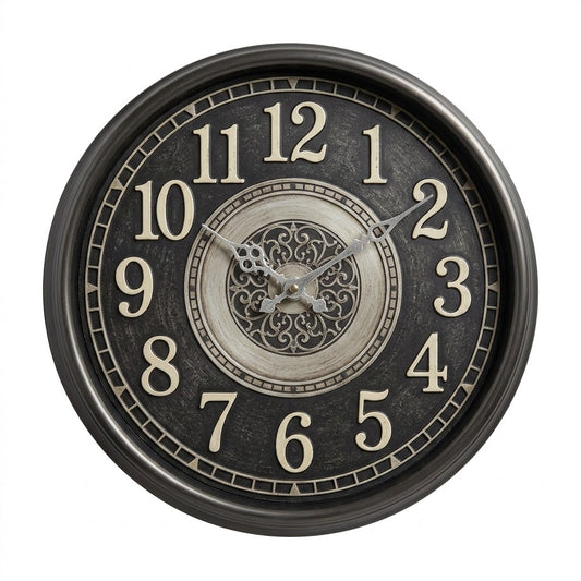 HERITAGE Wall Clock Momentum 15" – Classic Rustic Finish - Habitt