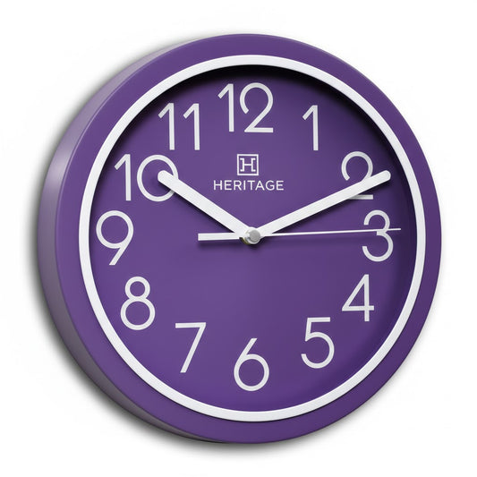 Heritage Wall Clock Fantasy – Purple Plastic Frame Edition - Habitt